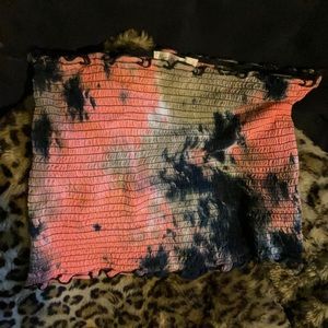 heart & hips large tye dye tube top
